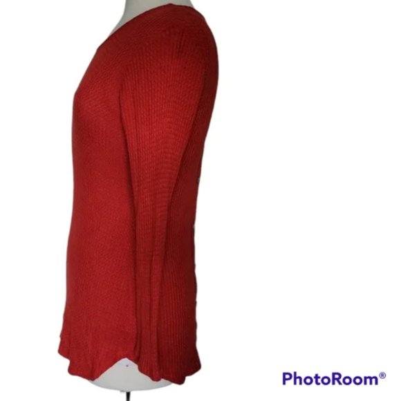 Francesca's | NWT Lana Button Back Waffle Knit Top - Picture 6 of 16